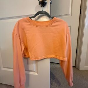 Peach Cropped Sweatshirt